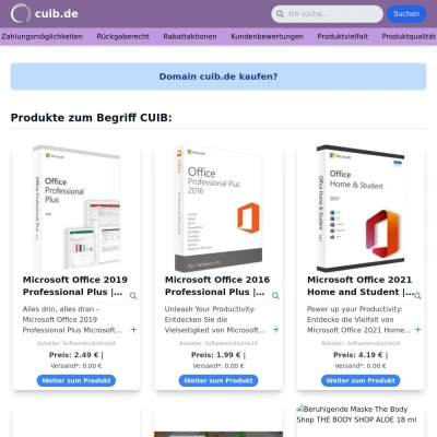 Screenshot cuib.de