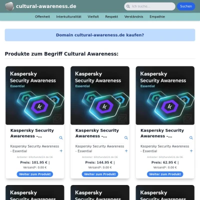Screenshot cultural-awareness.de