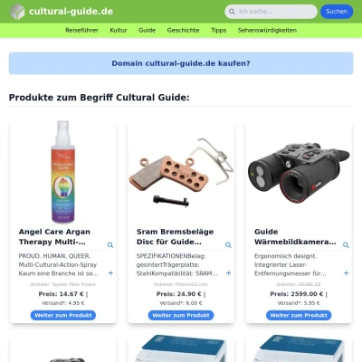 Screenshot cultural-guide.de