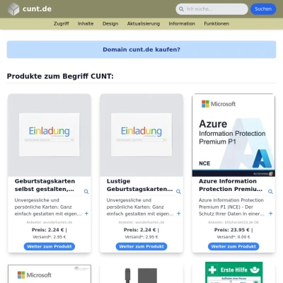 Screenshot cunt.de