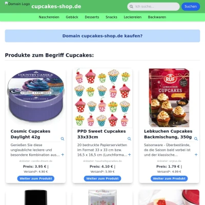 Screenshot cupcakes-shop.de