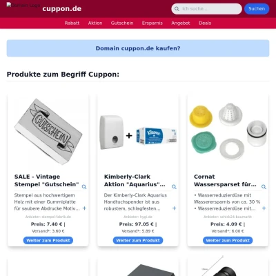 Screenshot cuppon.de