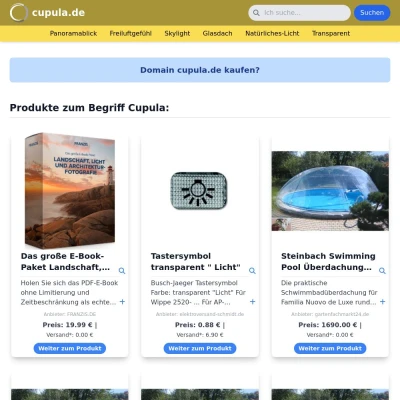 Screenshot cupula.de