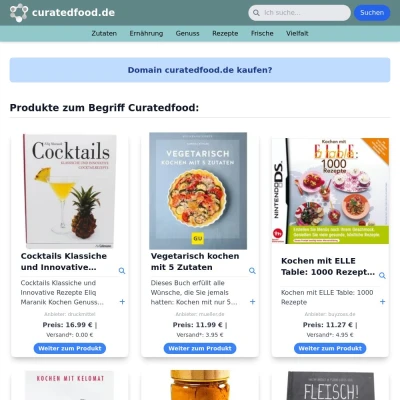 Screenshot curatedfood.de