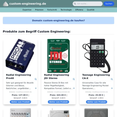 Screenshot custom-engineering.de