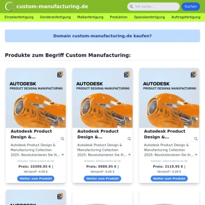 Screenshot custom-manufacturing.de