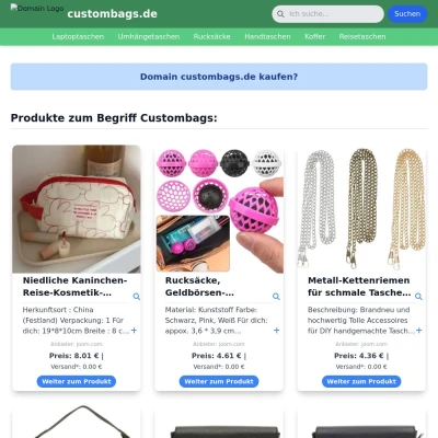 Screenshot custombags.de