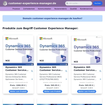 Screenshot customer-experience-manager.de