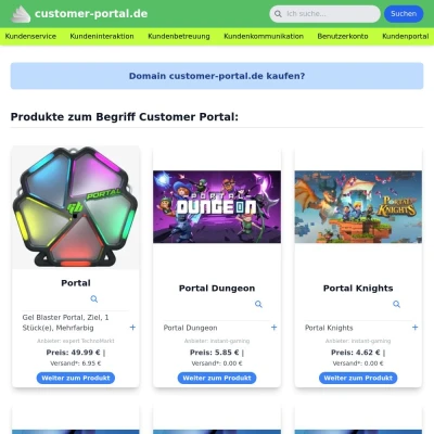 Screenshot customer-portal.de