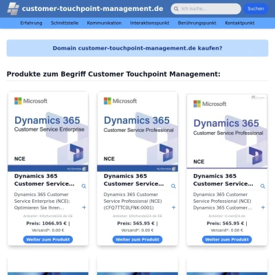 Screenshot customer-touchpoint-management.de