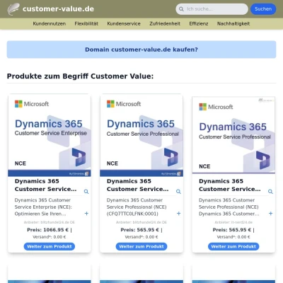 Screenshot customer-value.de