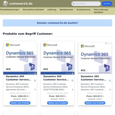 Screenshot customer24.de