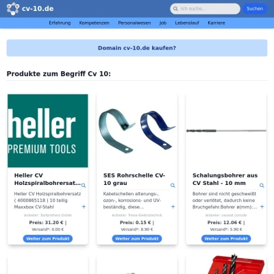 Screenshot cv-10.de