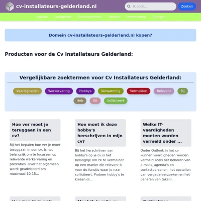 Screenshot cv-installateurs-gelderland.nl