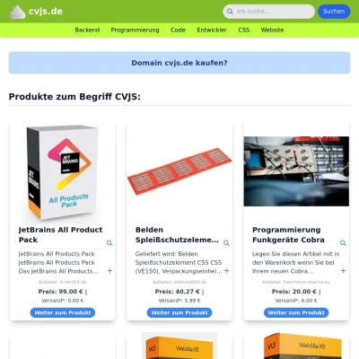 Screenshot cvjs.de