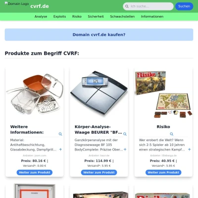 Screenshot cvrf.de