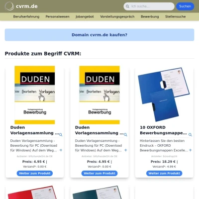 Screenshot cvrm.de