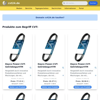 Screenshot cvt24.de
