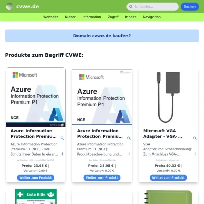 Screenshot cvwe.de