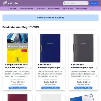 Screenshot cvxl.de