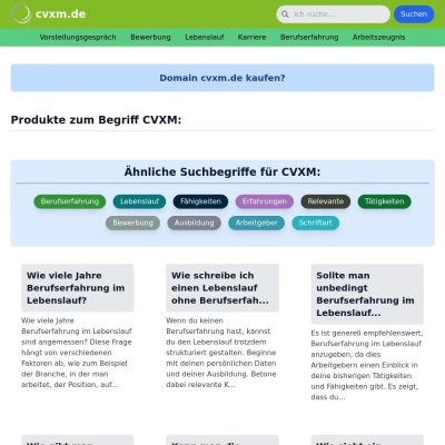 Screenshot cvxm.de