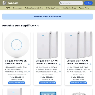 Screenshot cwna.de