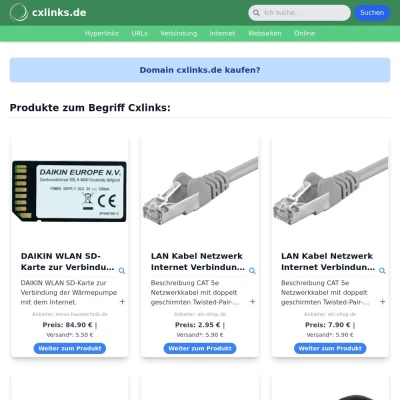 Screenshot cxlinks.de