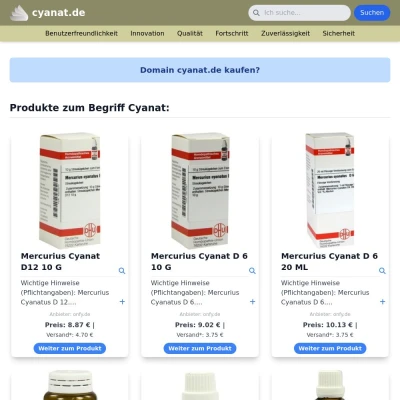 Screenshot cyanat.de