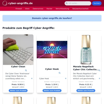 Screenshot cyber-angriffe.de