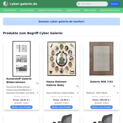 Screenshot cyber-galerie.de