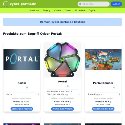 Screenshot cyber-portal.de