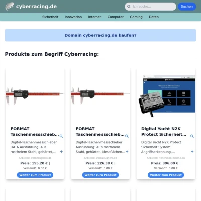 Screenshot cyberracing.de