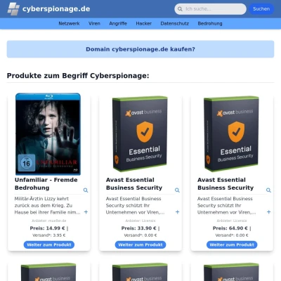 Screenshot cyberspionage.de