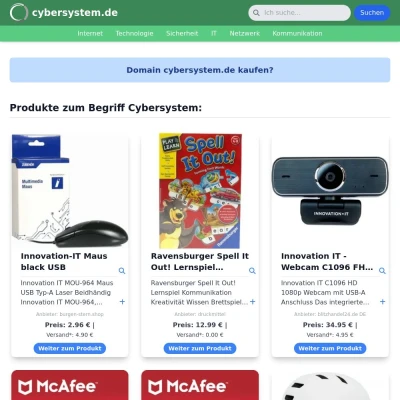 Screenshot cybersystem.de