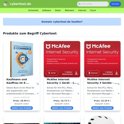 Screenshot cybertool.de