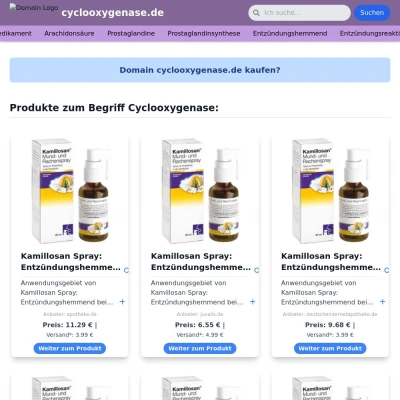 Screenshot cyclooxygenase.de