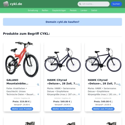Screenshot cykl.de