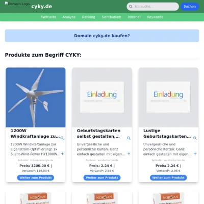 Screenshot cyky.de
