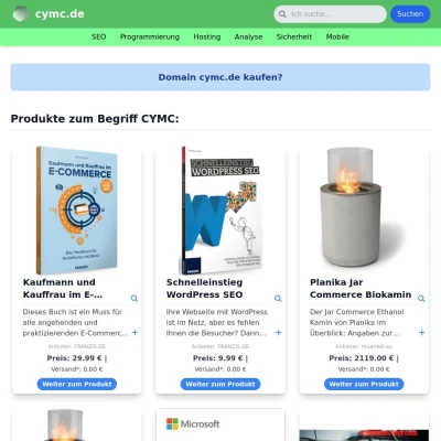 Screenshot cymc.de