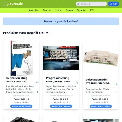 Screenshot cyrm.de