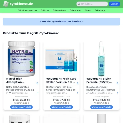 Screenshot cytokinese.de