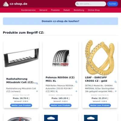 Screenshot cz-shop.de