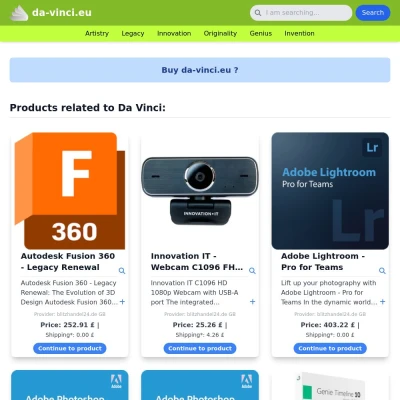 Screenshot da-vinci.eu