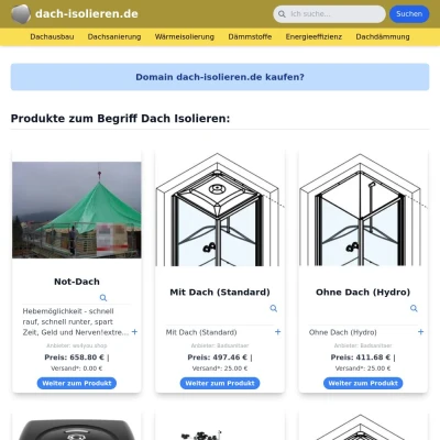 Screenshot dach-isolieren.de