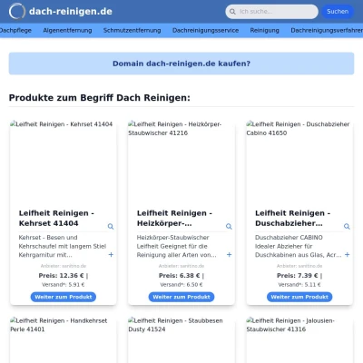 Screenshot dach-reinigen.de