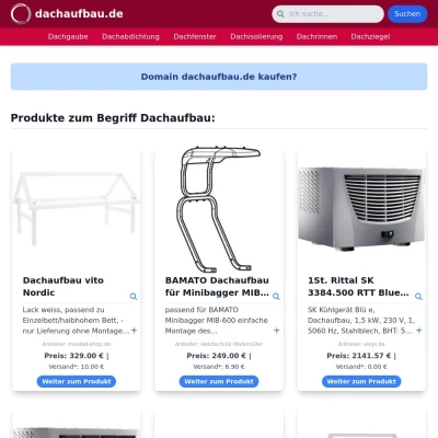 Screenshot dachaufbau.de