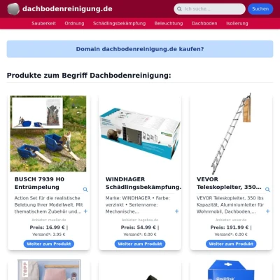 Screenshot dachbodenreinigung.de