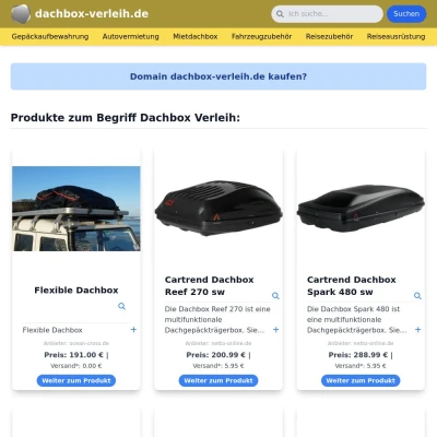 Screenshot dachbox-verleih.de