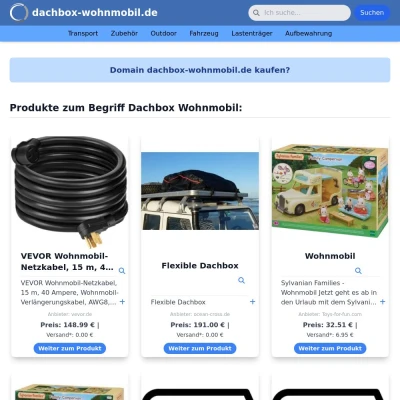 Screenshot dachbox-wohnmobil.de