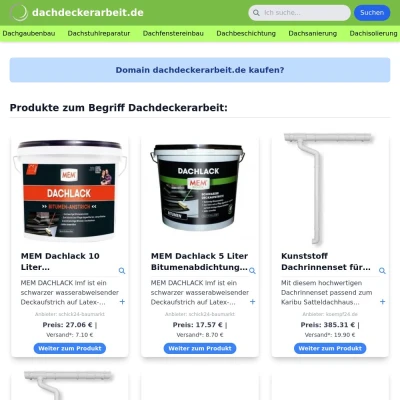 Screenshot dachdeckerarbeit.de